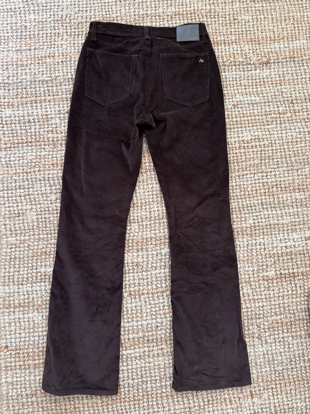 rag & bone Dark Brown Corduroy Pants - Peyton Mid-Rise Full Length Bootcut - Picture 8 of 8